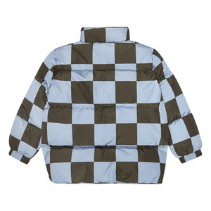 The Campamento - جاكيت Damier منفوخ | أزرق فاتح
