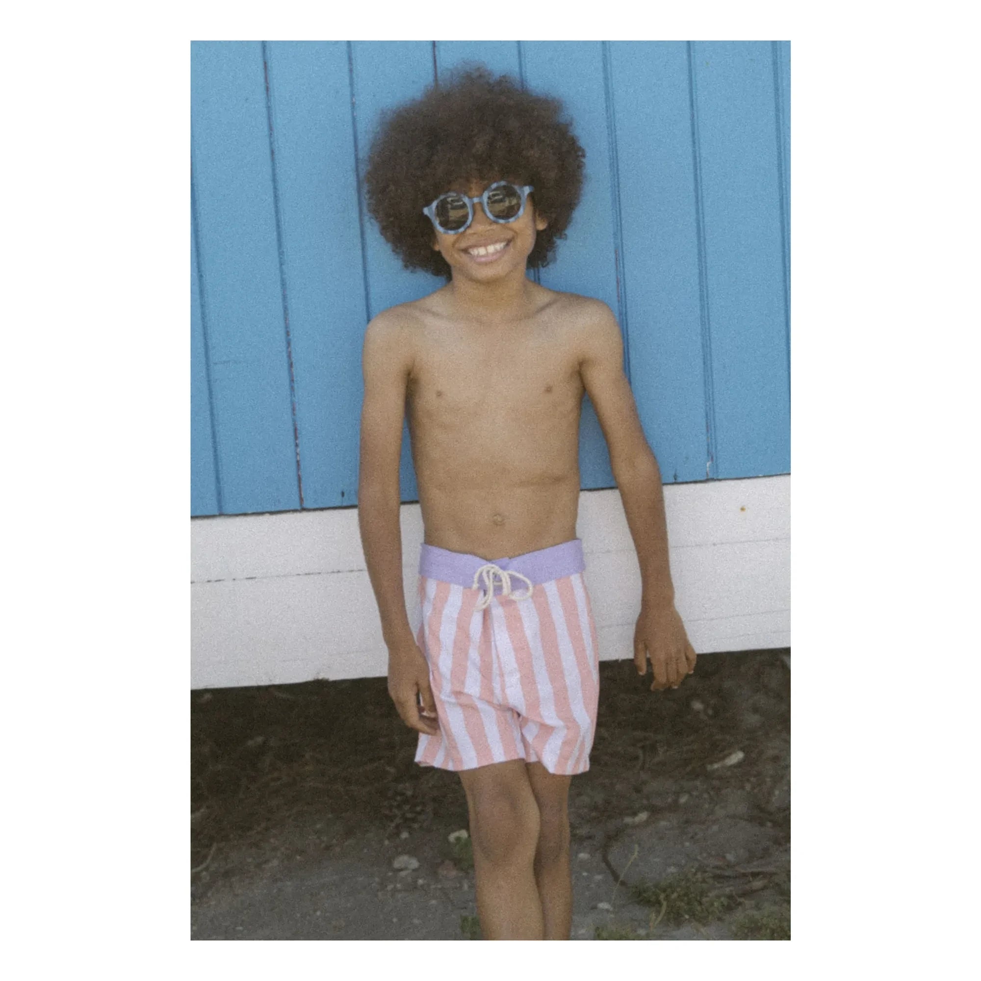My First Cantê - Luca Striped Swimsuit Shorts | Pink