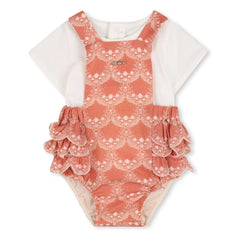 Chloé - Strampler- und T-Shirt-Set aus Bio-Baumwolle | Pfirsich