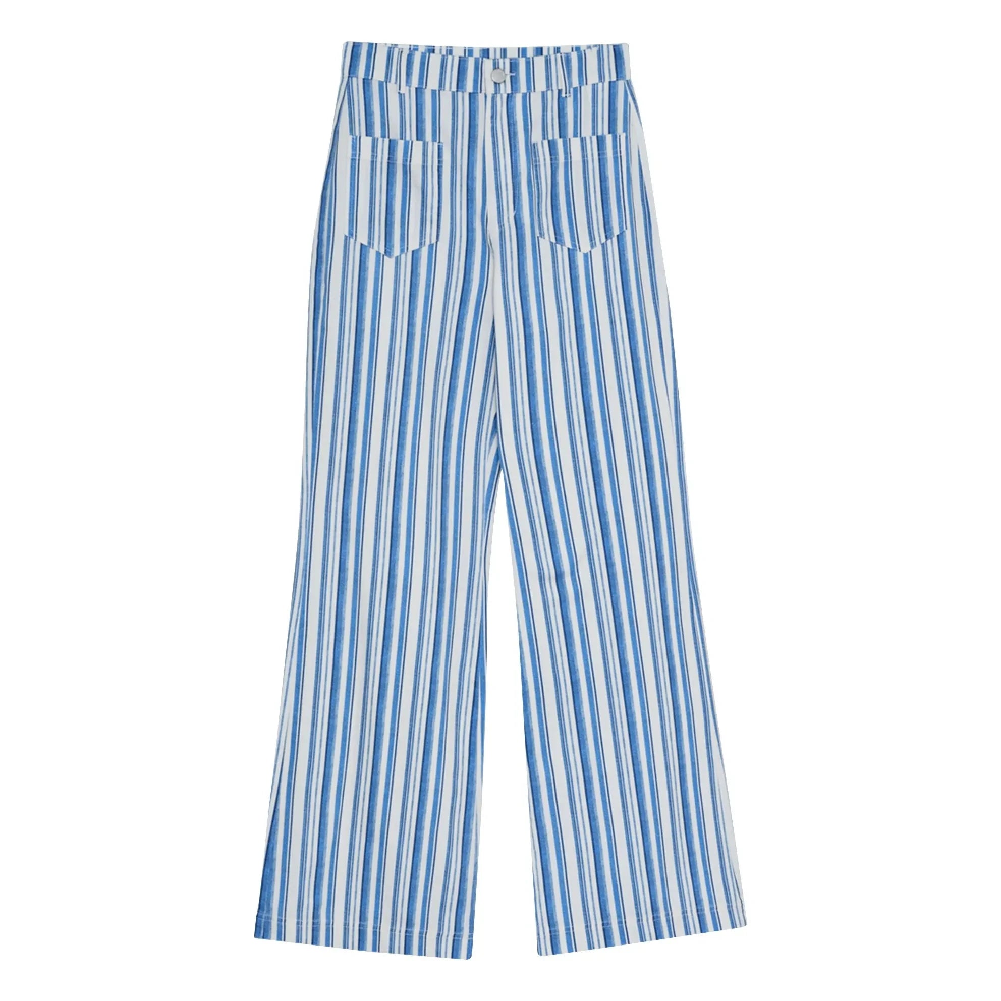 the new society - Olmo Baumwoll-Streifenhose | Blau