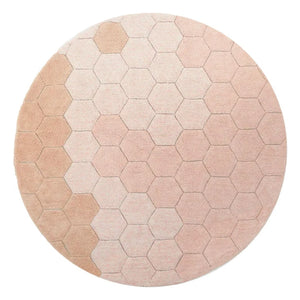 Lorena Canals - Teppich Honeycomb rund | Rosa