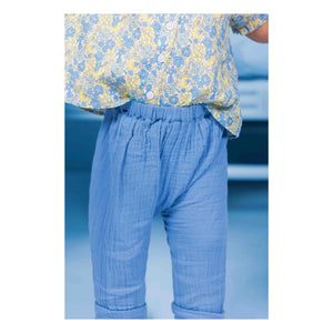 Bonton - Aria Fleurie Claudine Yaka Bluz | Mavi