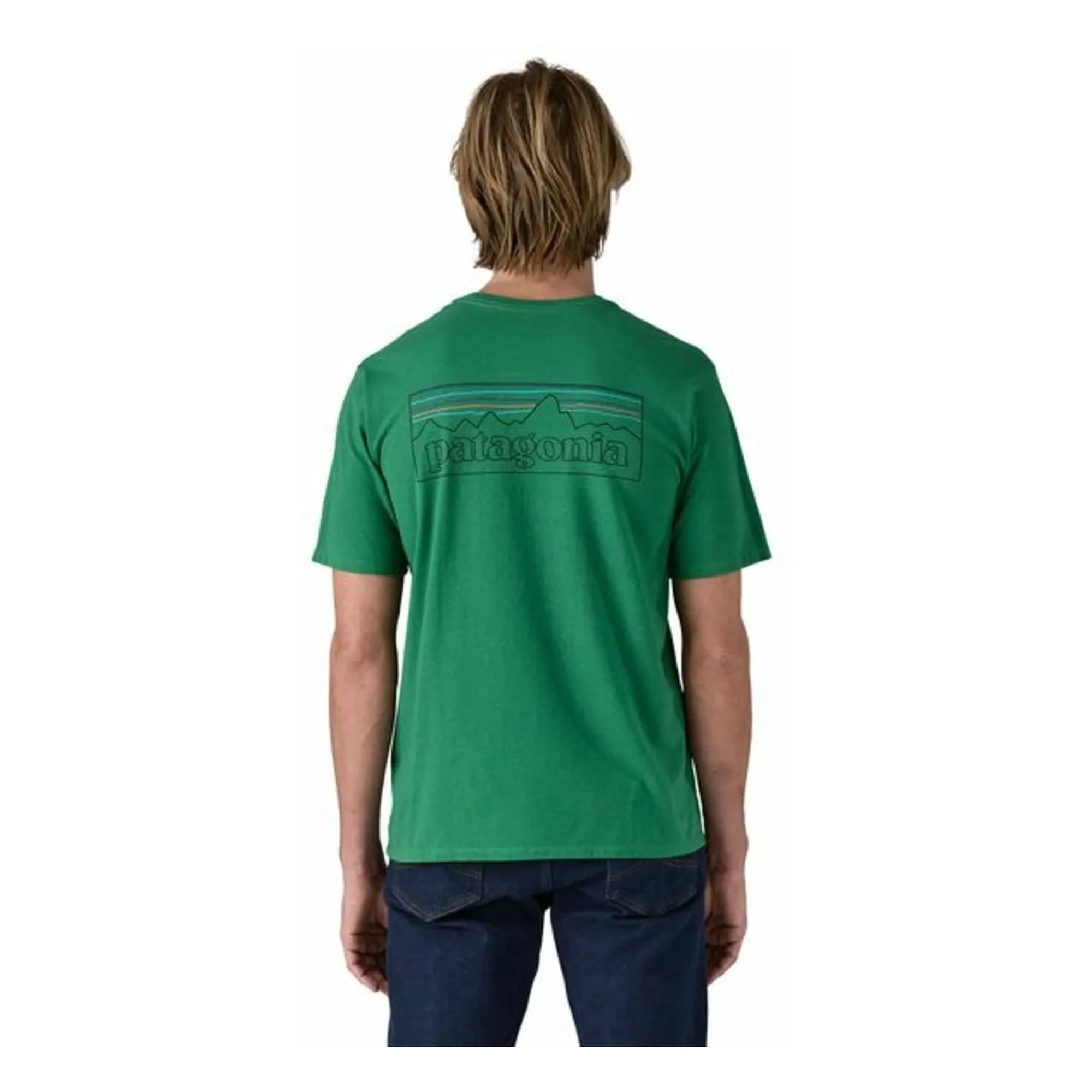 Patagonia - T-shirt P-6 Logo Responsibili Geri dönüştürülmüş lifler | Krom yeşili