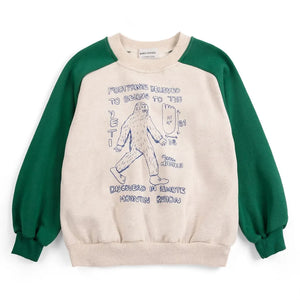Bobo Choses - Organik pamuk Yeti sweatshirt | Ecru