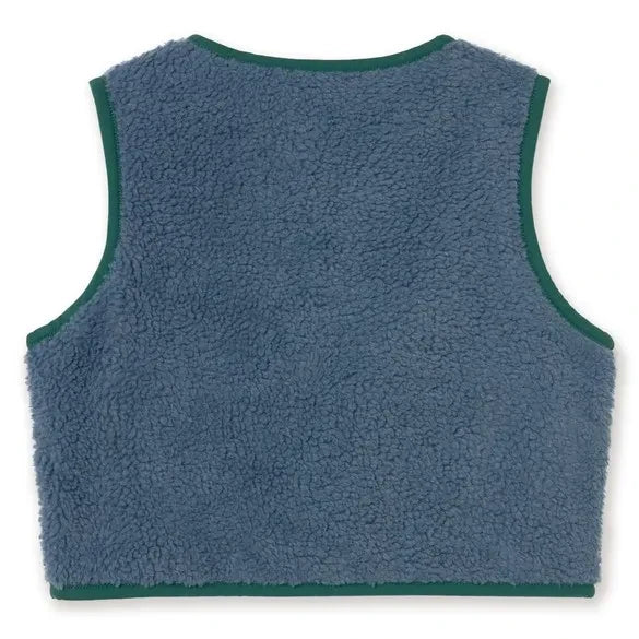 Tinycottons – Ärmellose Sherpa-Jacke von Oies | Blau
