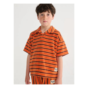 Bobo Choses - Çizgili Terry Polo | Turuncu