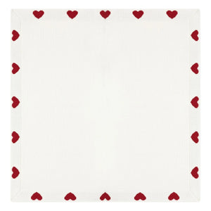 Petit Bateau - Decke aus Bio-Baumwollstrick mit Herzmotiv | Ecru