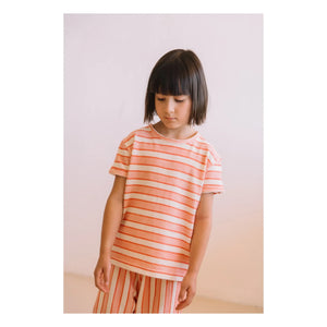 Studio Bohème - Gestreiftes T-Shirt aus Bio-Baumwolle | Rosa