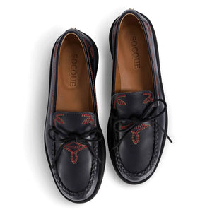Socque Paris - Totem Deri Loaferlar | Siyah