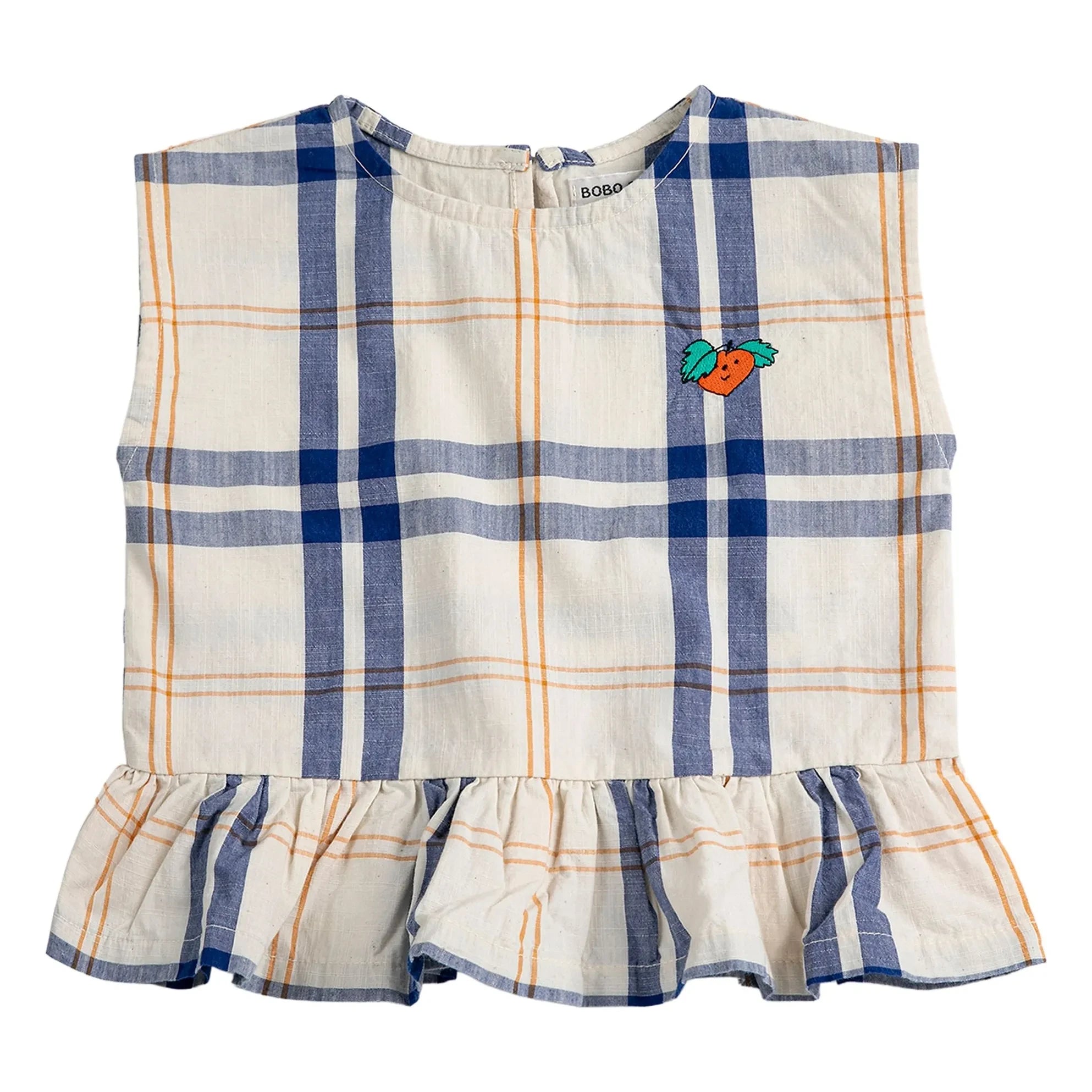 Bobo Choses - Organic cotton baby tartan top | Ecru