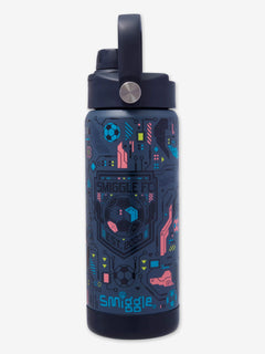 Smiggle - Power Play 550ML Gizli Pipetli Çelik Matara