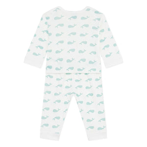 Petit Bateau - Whale Sleep Well Pijama | Ekru