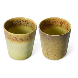HKliving - Van Gogh Sonnenblumen Keramik-Kaffeetassen | Senf