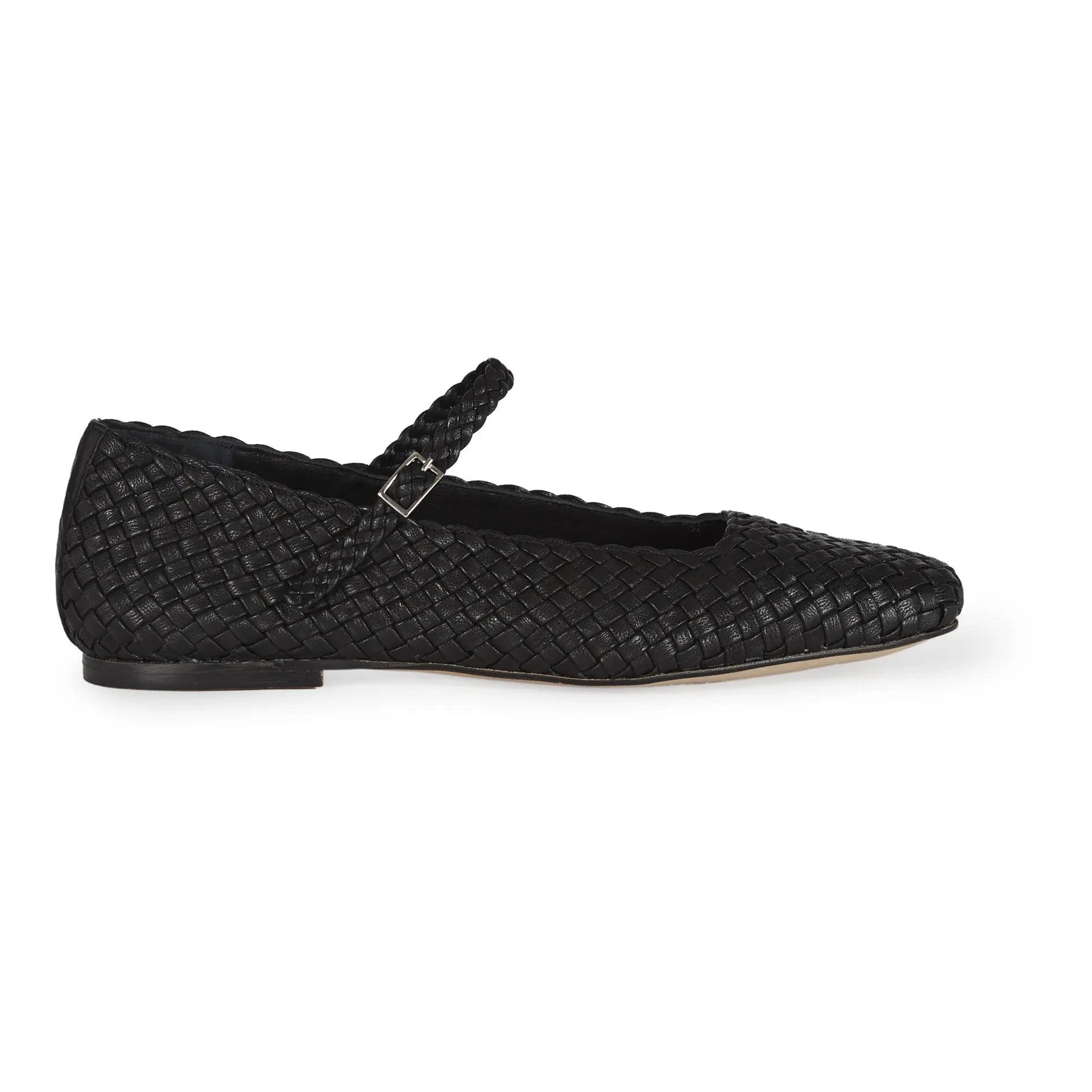 Augusta - Julieta Geflochtene Babyschuhe | Schwarz