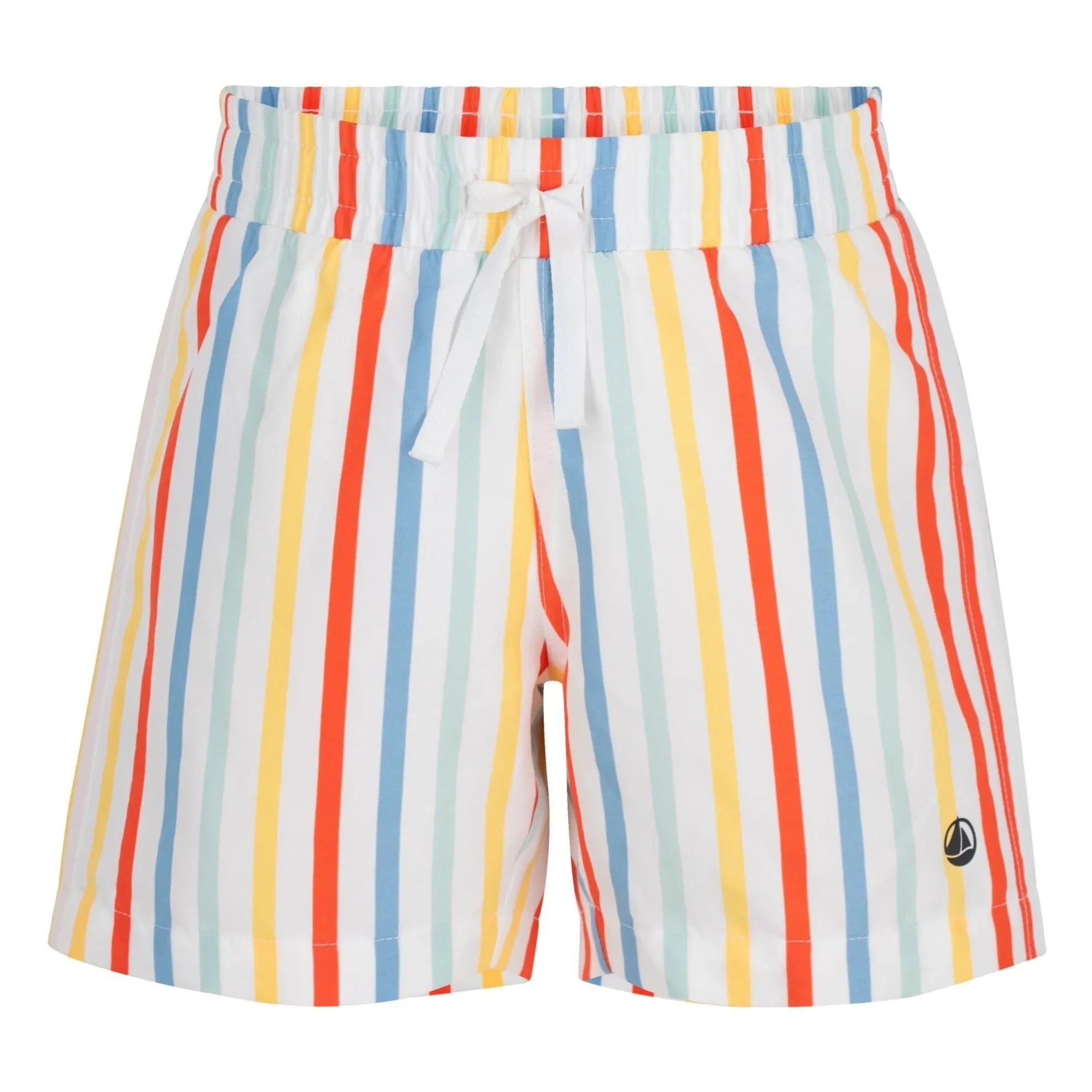 Petit Bateau - Geri Dönüştürülmüş Lifli Çizgili Mayo Şortu | Sarı