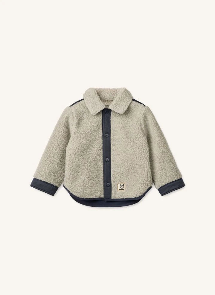 Liewood - Elian Recycled Fiber Sherpa Overshirt | Beige