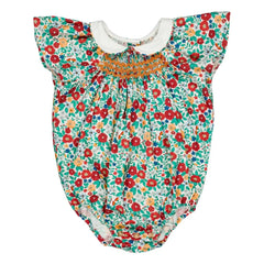 Loir - Bilbao Overall mit Blumenmuster | Weiß