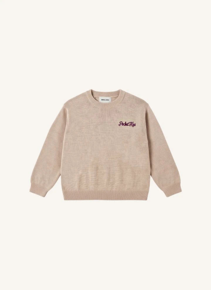 Smallable Kid - Shelly Pocket Kiss Wool Sweater | Cream