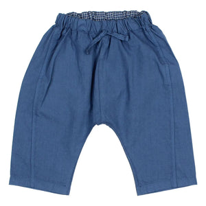 Búho - Organic Cotton Poplin Baby Pants | Navy Blue