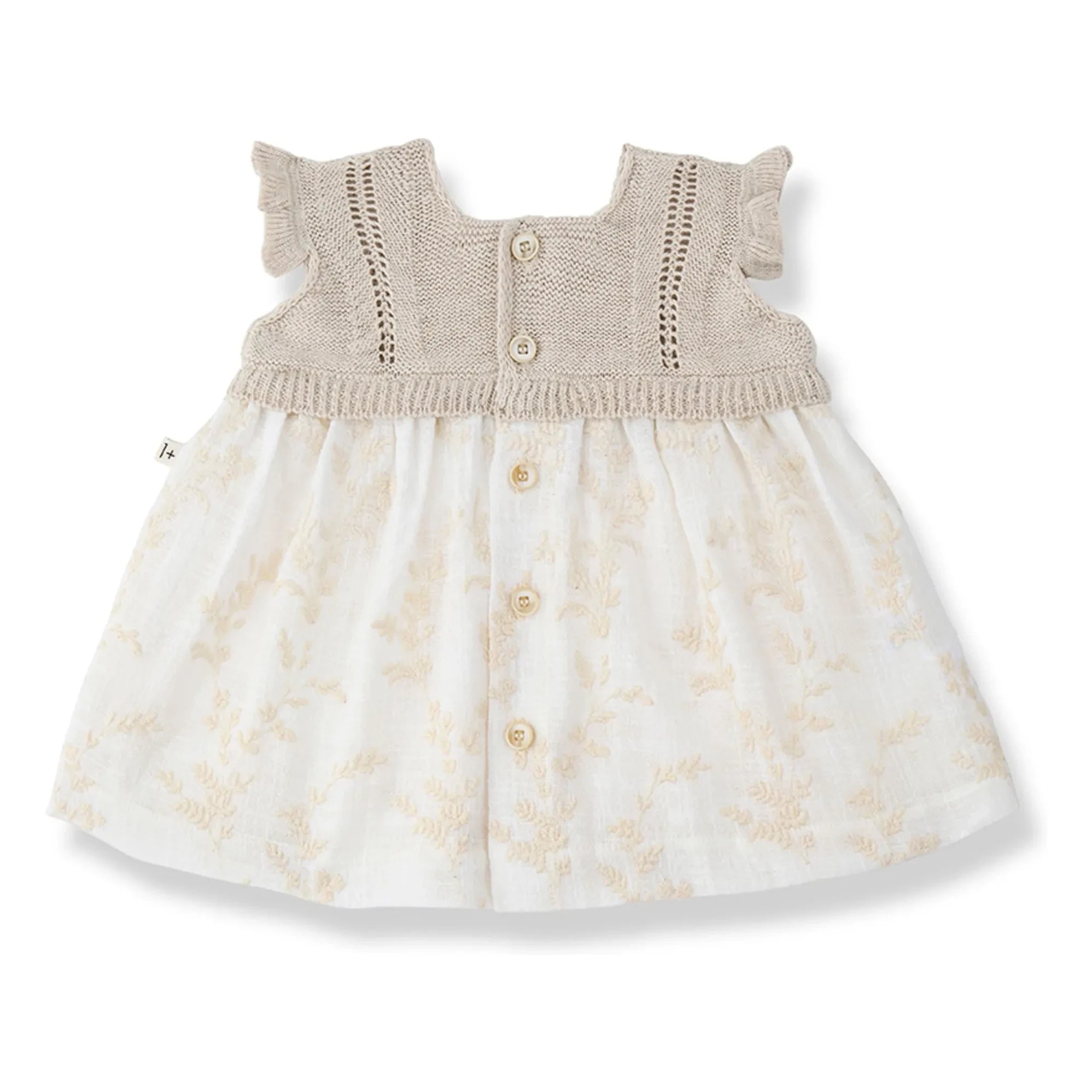 1+ in the family - Soana Embroidered Dress | Ecru
