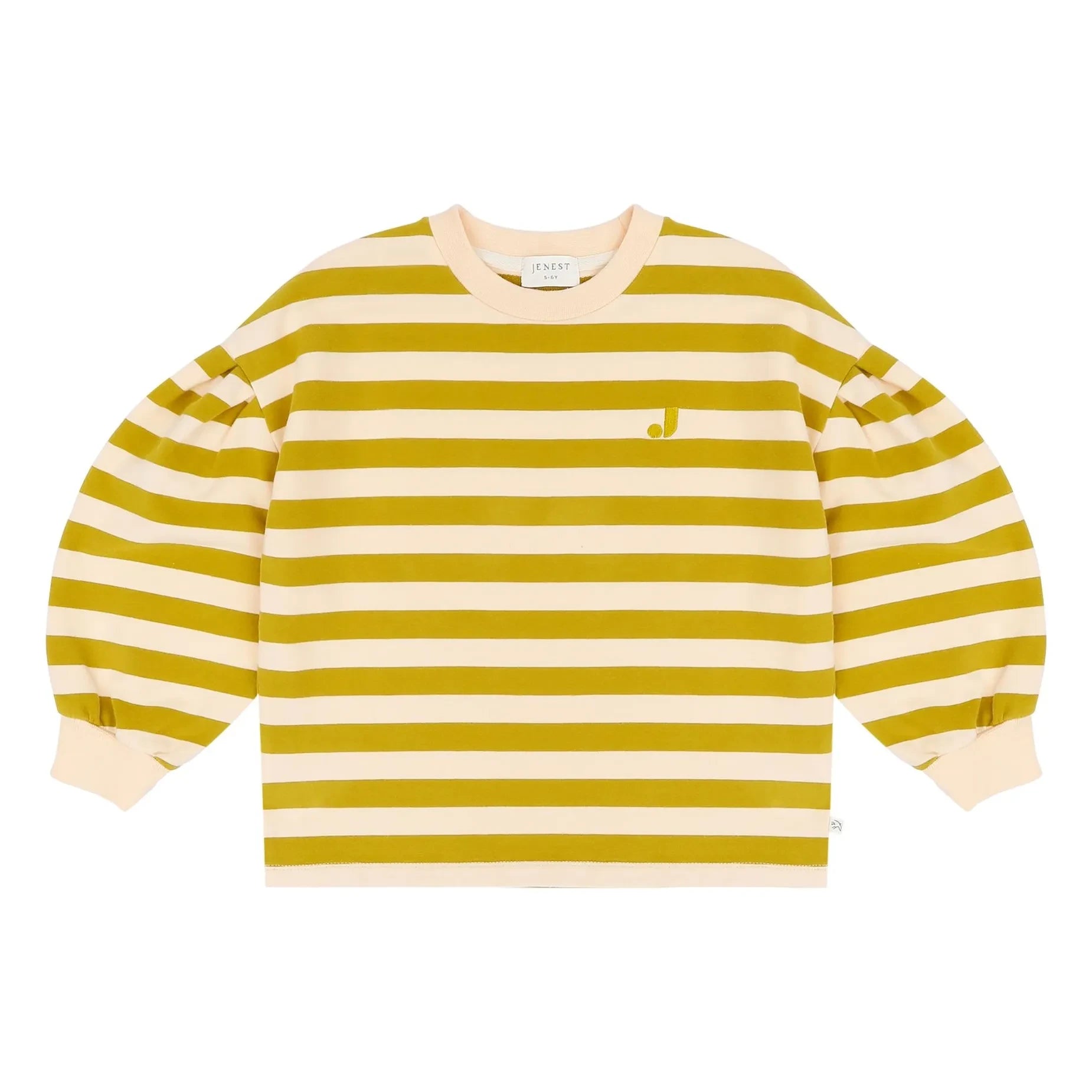 Jenest - Millie striped organic cotton sweatshirt | Mustard