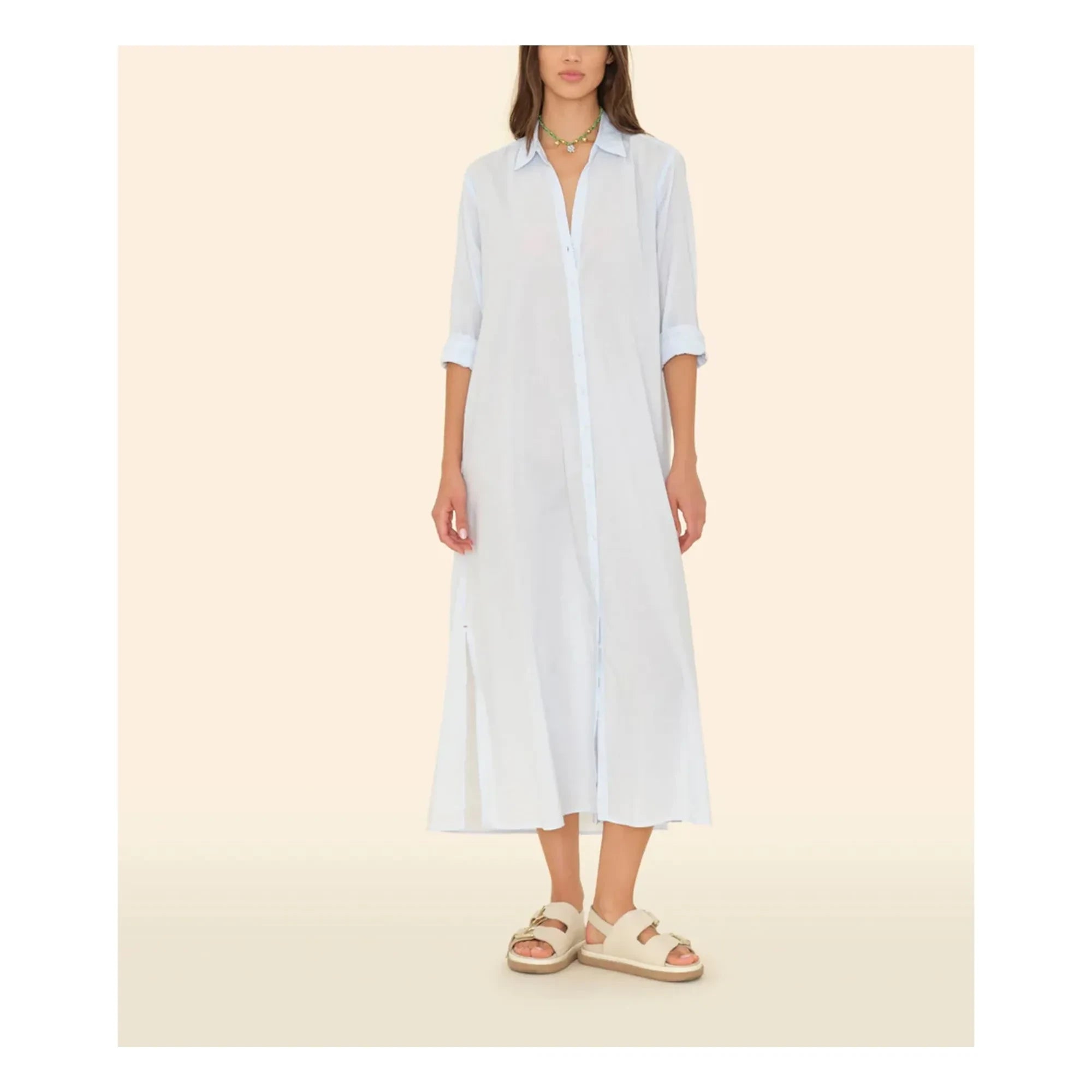 Xirena - Boden Baumwoll-Popeline-Kleid | Hellblau