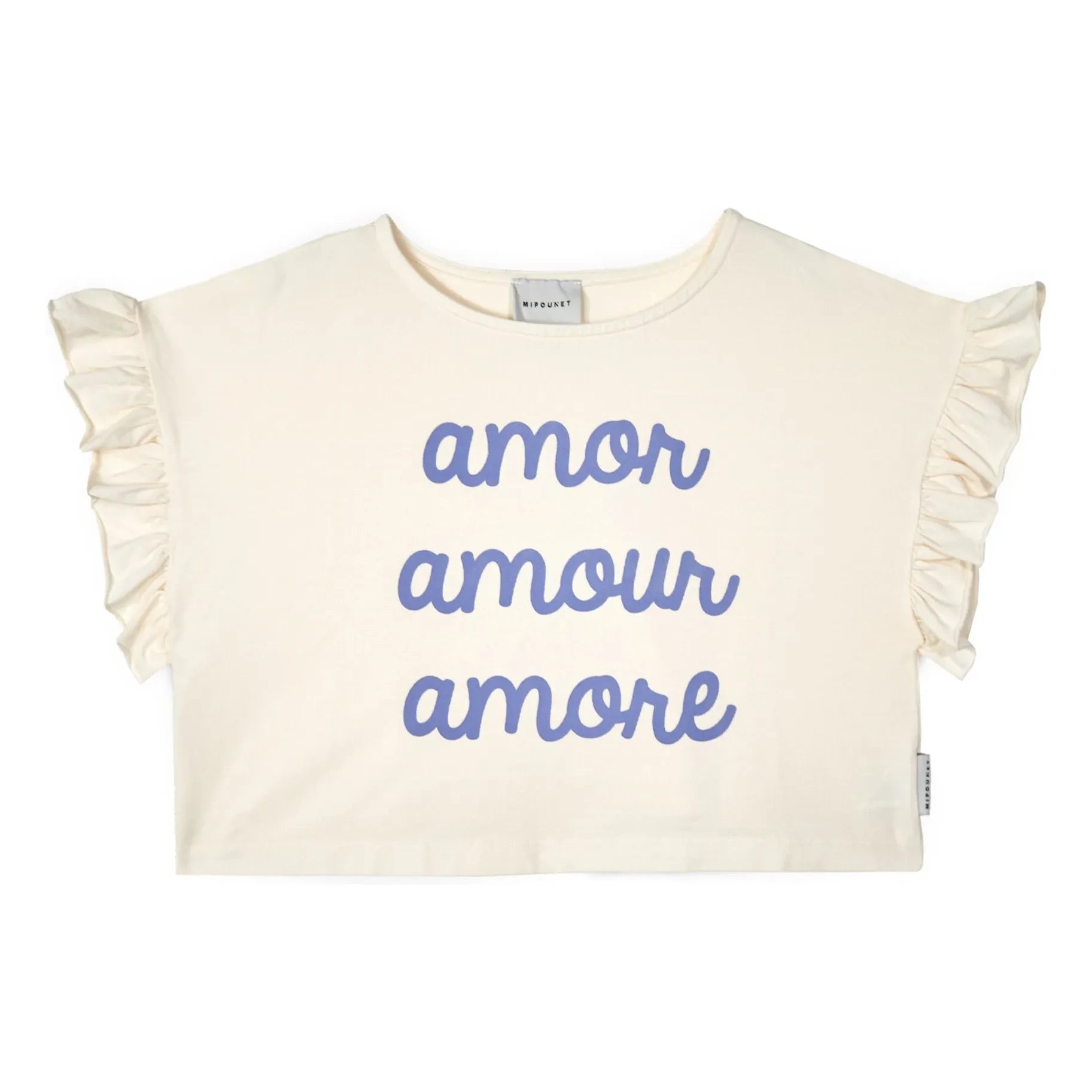 Mipounet - Amour T-shirt Organik pamuk | Ekru