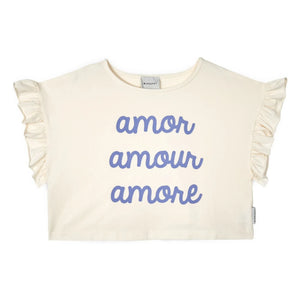 Mipounet - Amour T-shirt Organik pamuk | Ekru