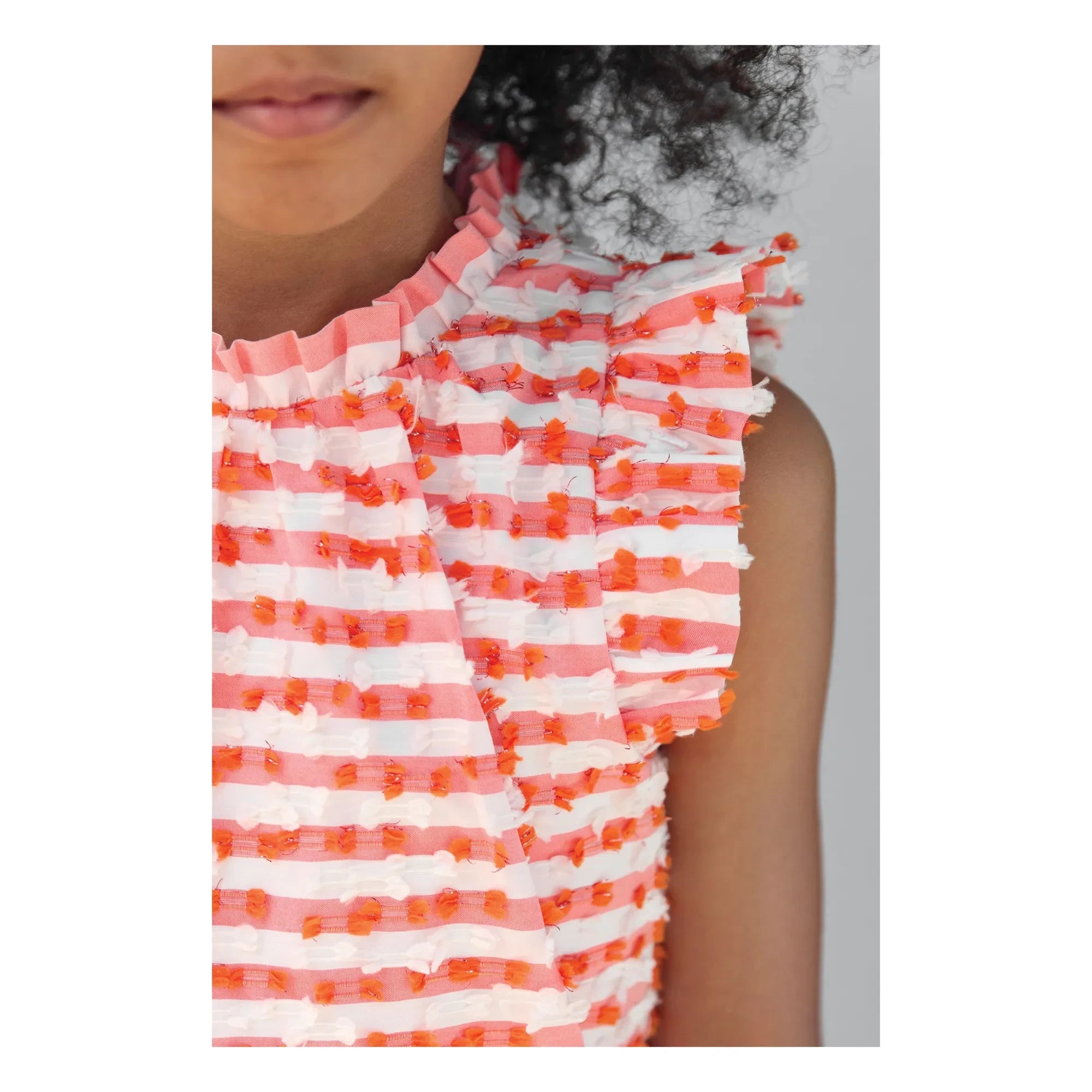 Tartine et Chocolat - Gestreiftes ärmelloses Kleid | Weiß