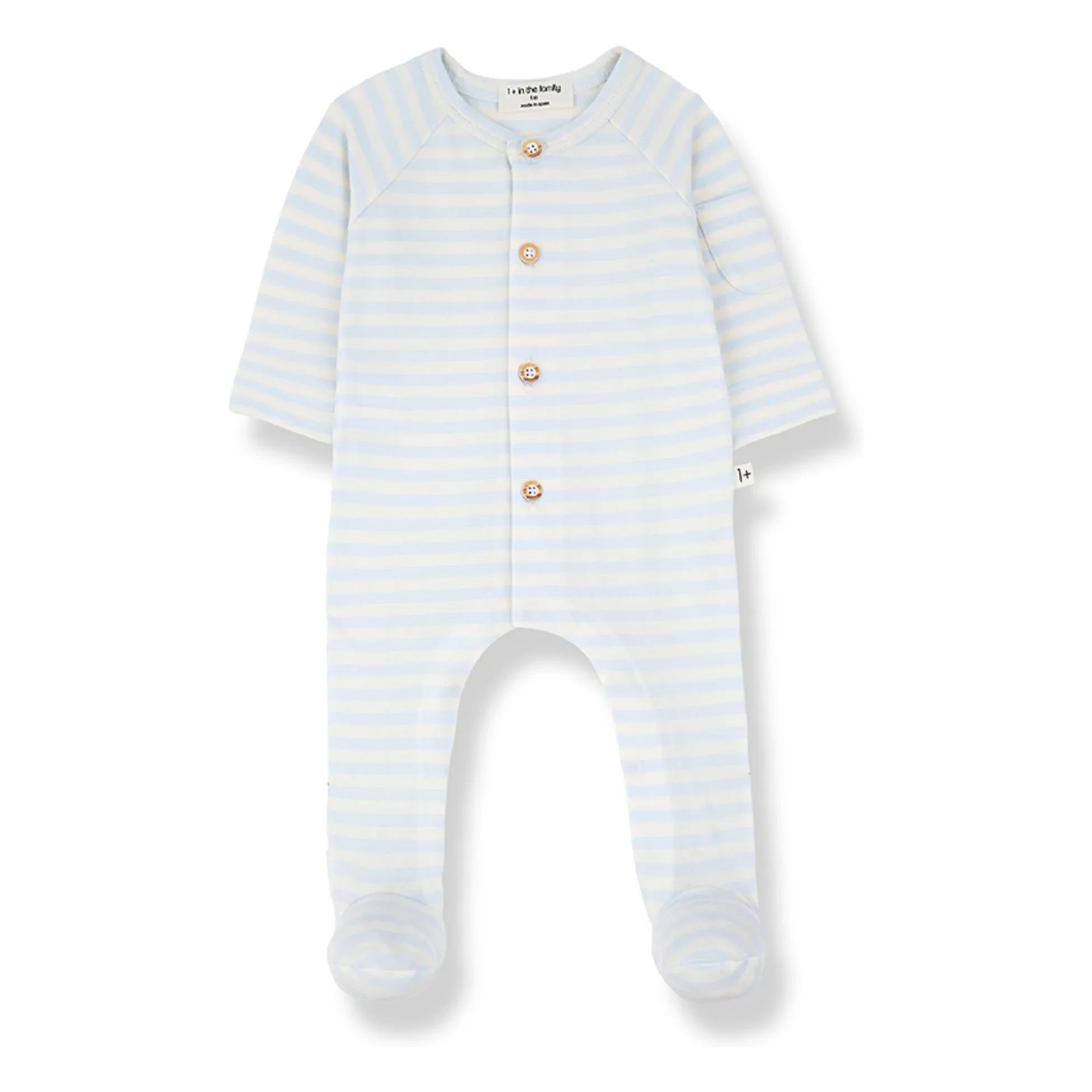 1+ in the family - Felip Striped Pajamas | Light Blue