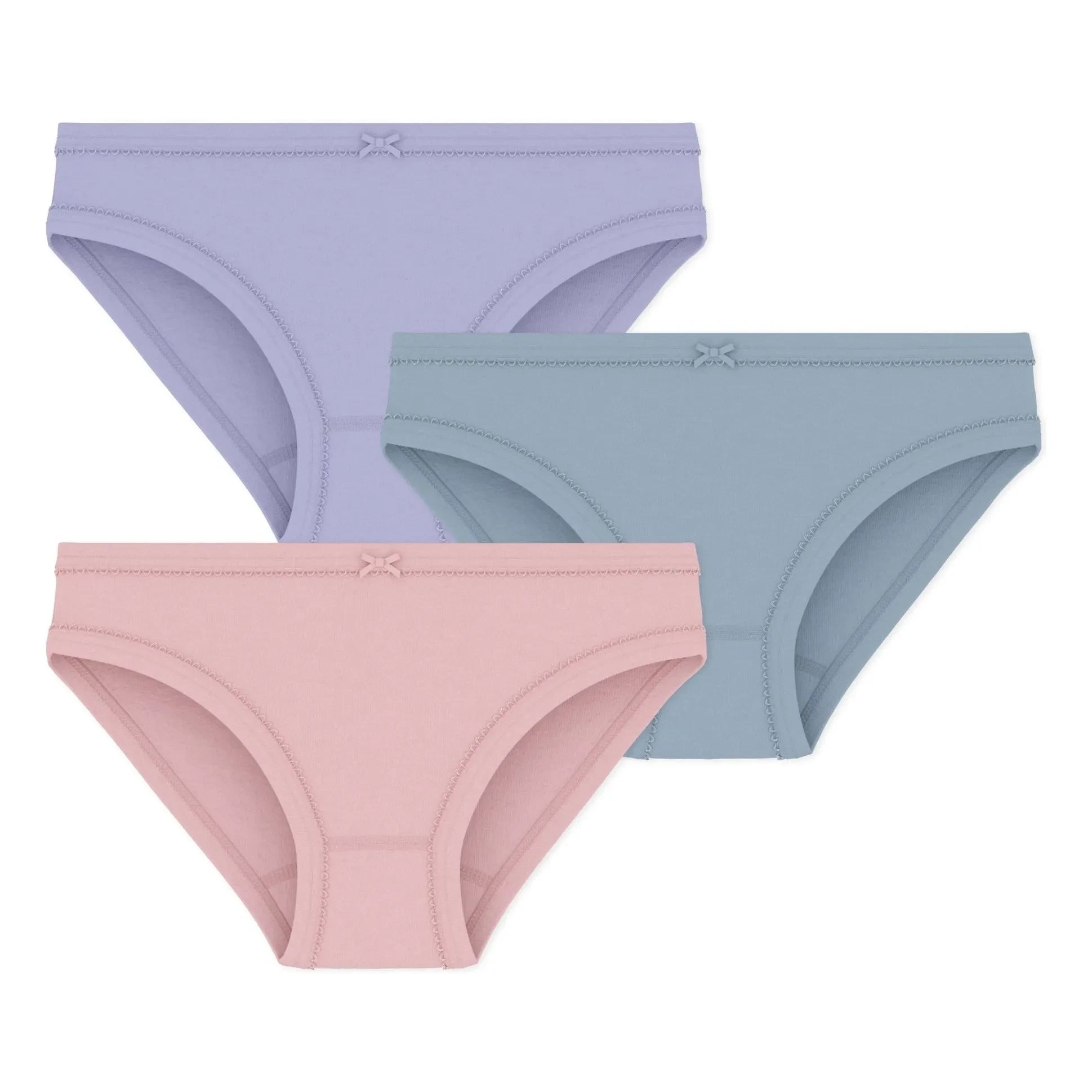 Petit Bateau - 3'lü Organik Pamuk Külot Seti | Mauve