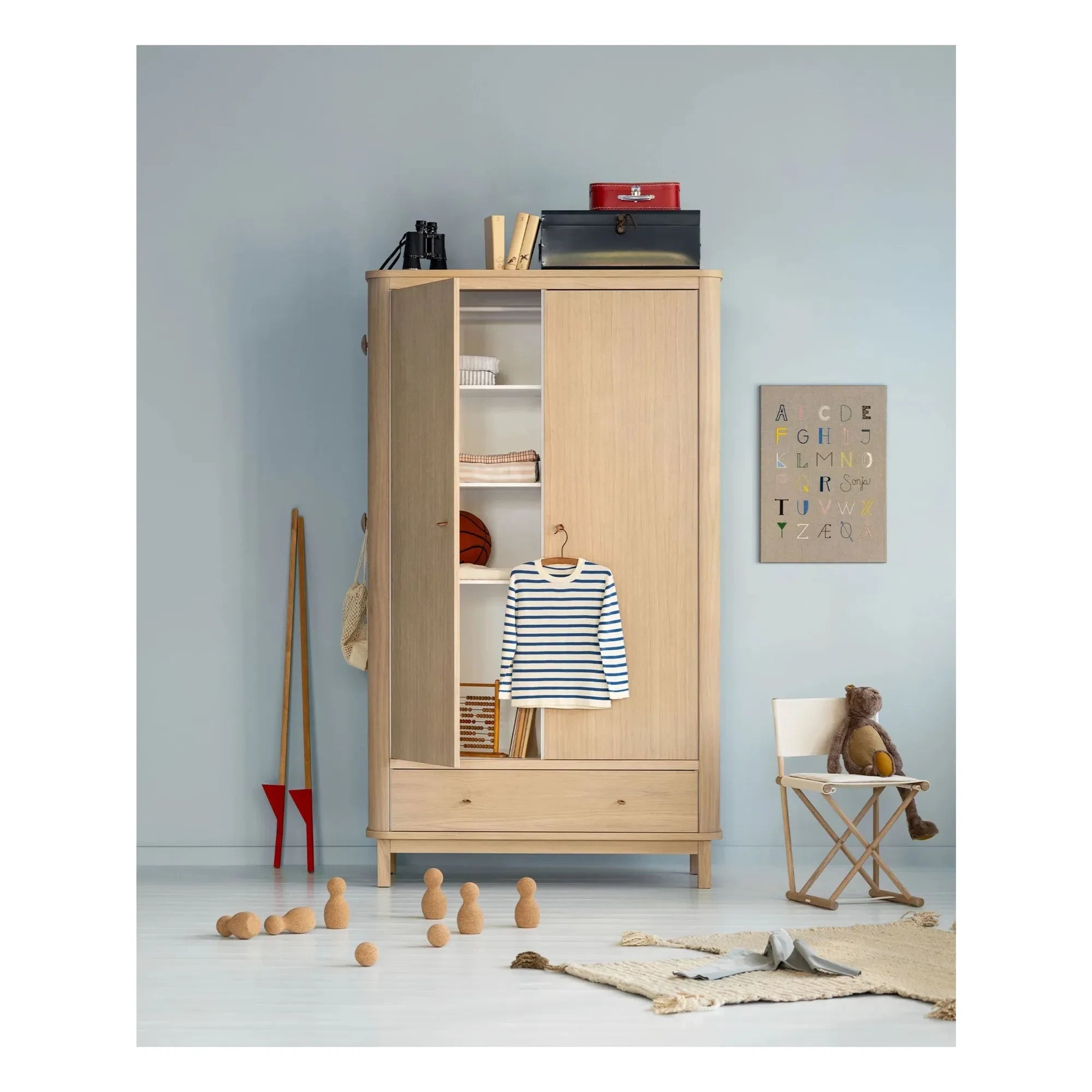 Oliver Furniture - 2-türiger Kleiderschrank aus Eiche