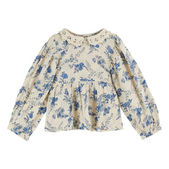 Emile et Ida - Fleurie Bluse mit Häkelkragen | Ecru