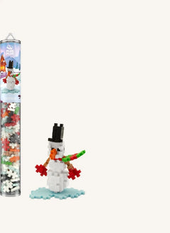 Plus-Plus - Snowman Tube - 100 Pieces | White