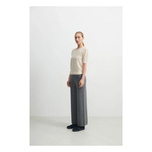 FUB - Pointelle Fine Knit Merino Wool Sweater - Women's Collection | Ivory