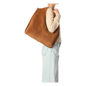 Jérôme Dreyfuss - Paco Velvet Crust Tote Çanta | Caramel