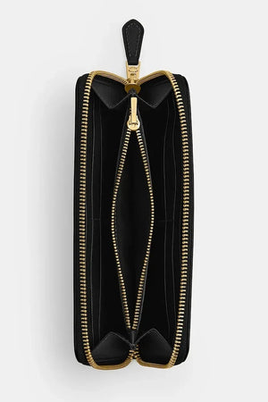 Coach kadın deri cüzdan Accordion Zip