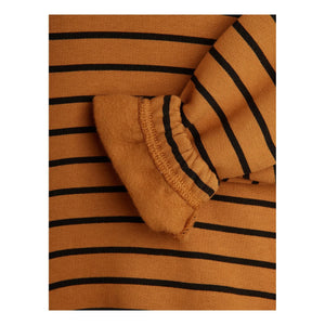 Mini Rodini - Organic cotton striped sweatshirt | Brown