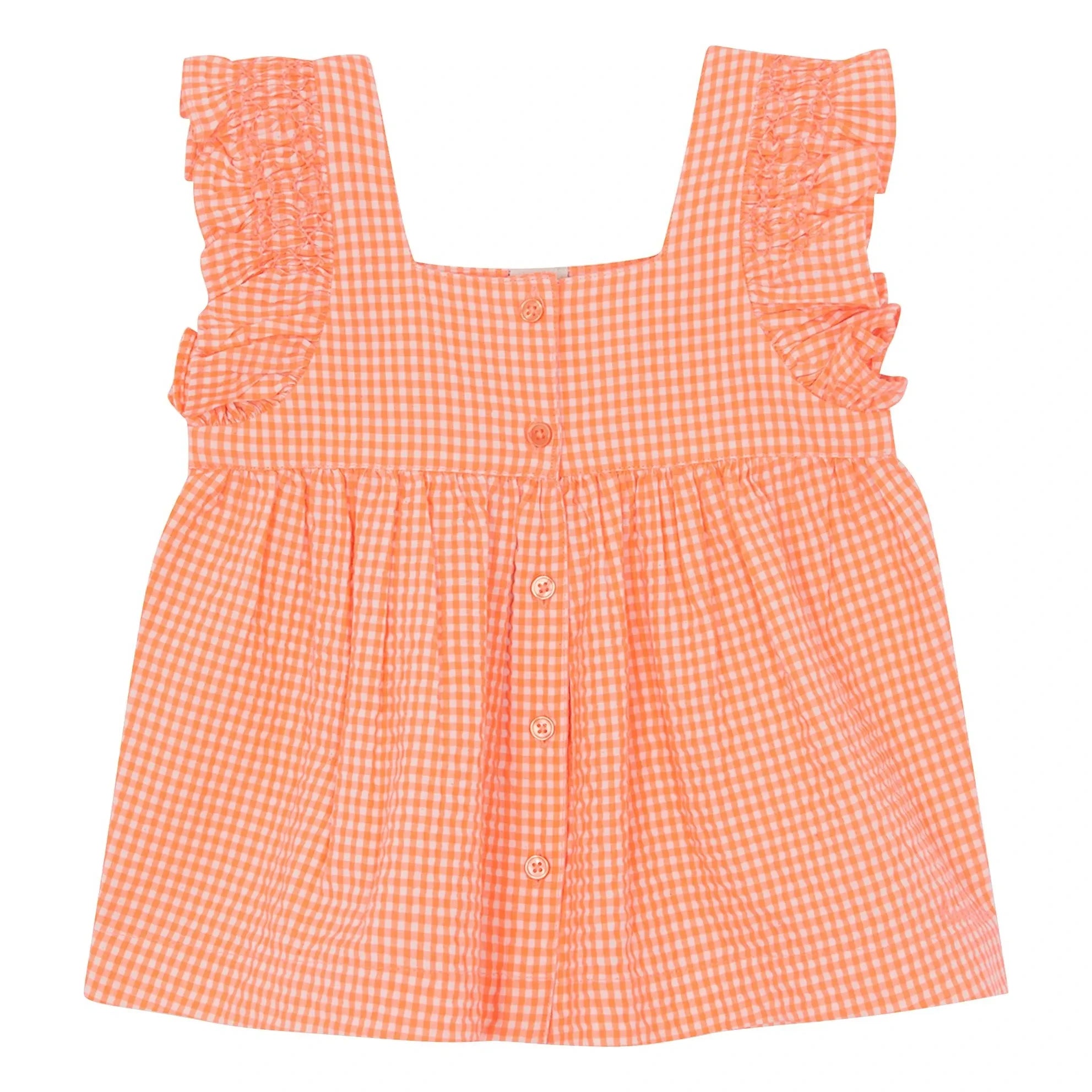 Bonton - Top Nelly Kariert | Koralle