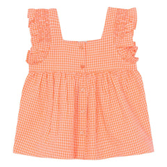 Bonton - Top Nelly Kariert | Koralle