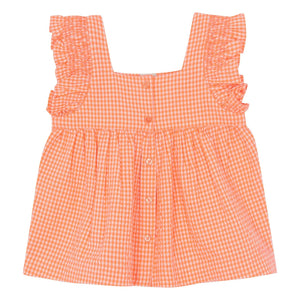 Bonton - Top Nelly Kariert | Koralle