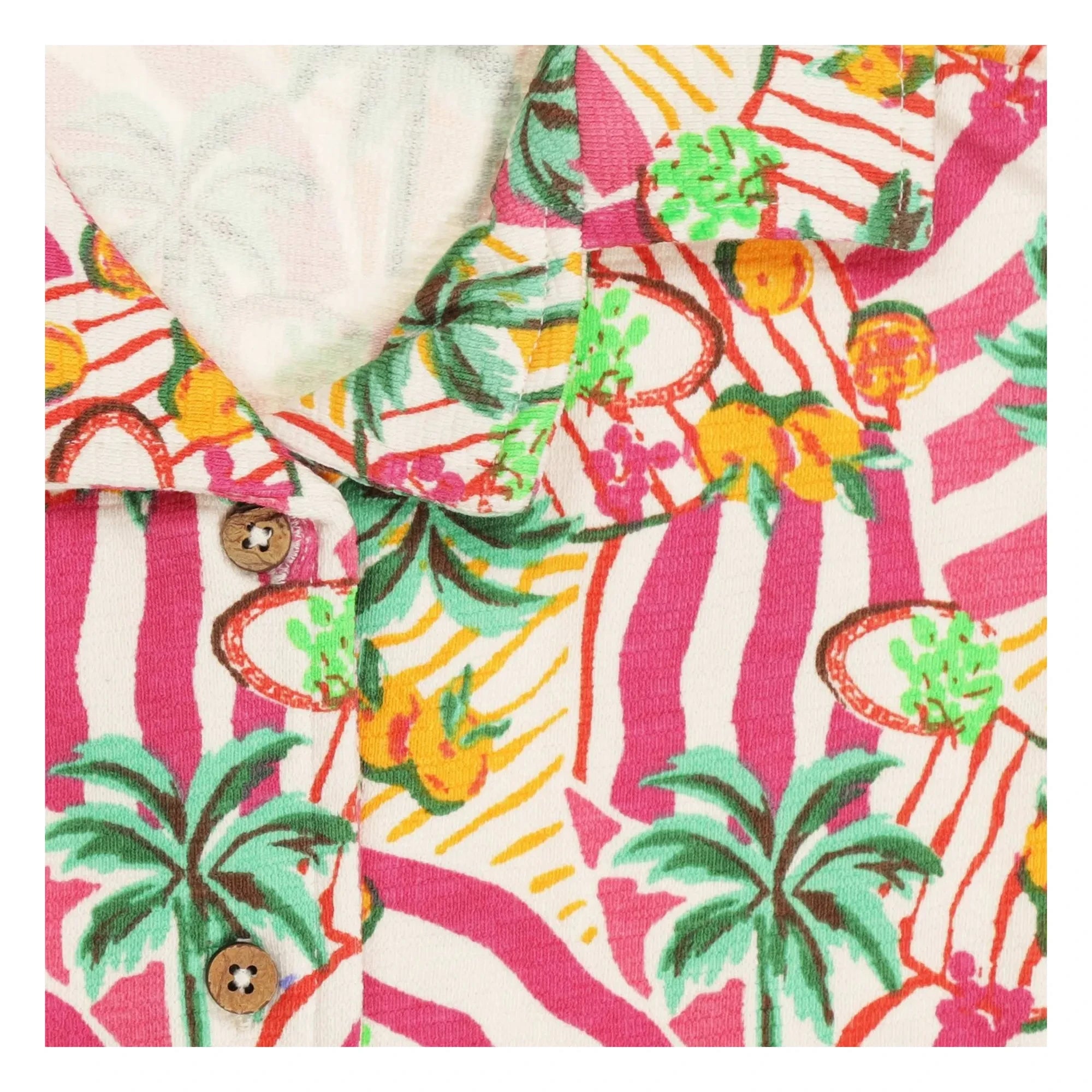 Tumble N'Dry - Vitoria Palm Organik Pamuklu Gömlek | Pembe