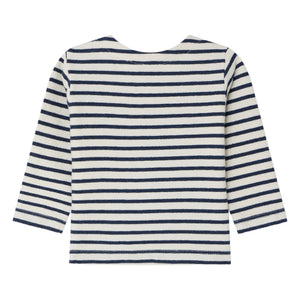 Bonpoint - Bio-Baumwoll-T-Shirt mit Swirl-Muster | Indigoblau