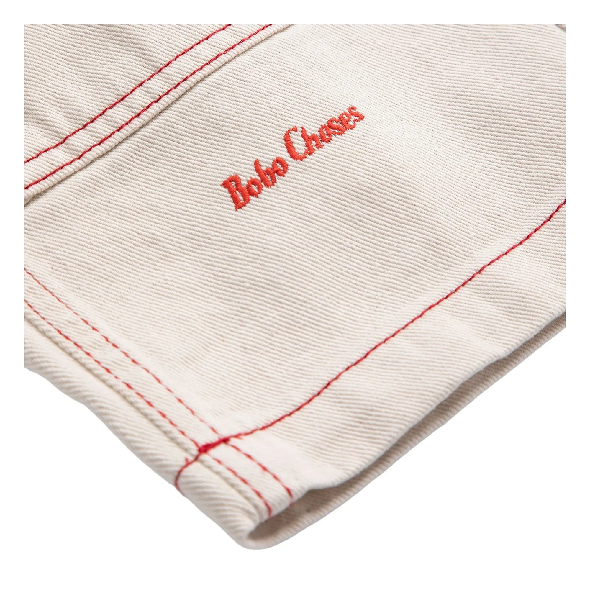 Bobo Choses - Organik Pamuklu Twill Panelli Pantolon | Beyaz