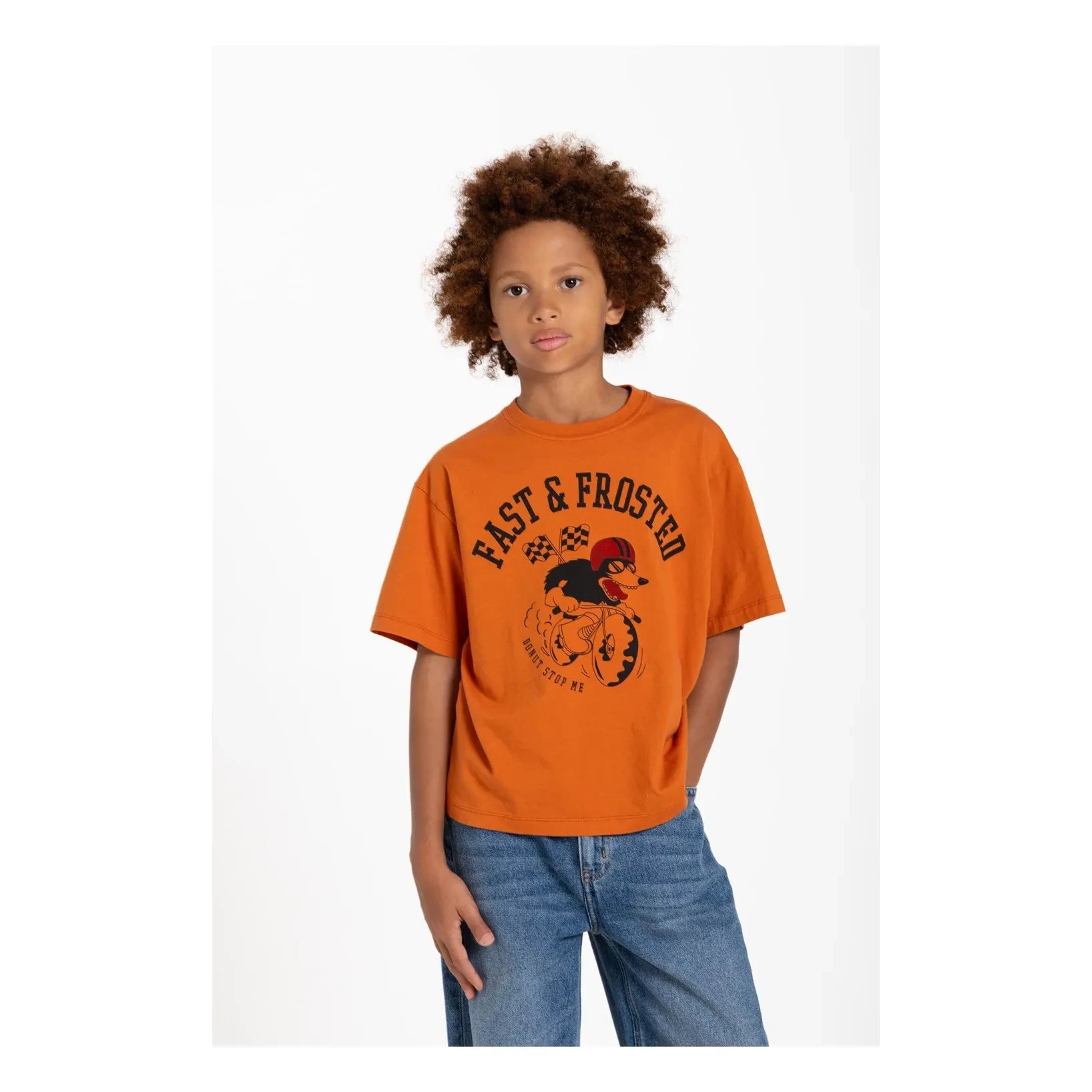 Hundred Pieces - Finn Moto Organik Pamuk Tişört | Kiremit