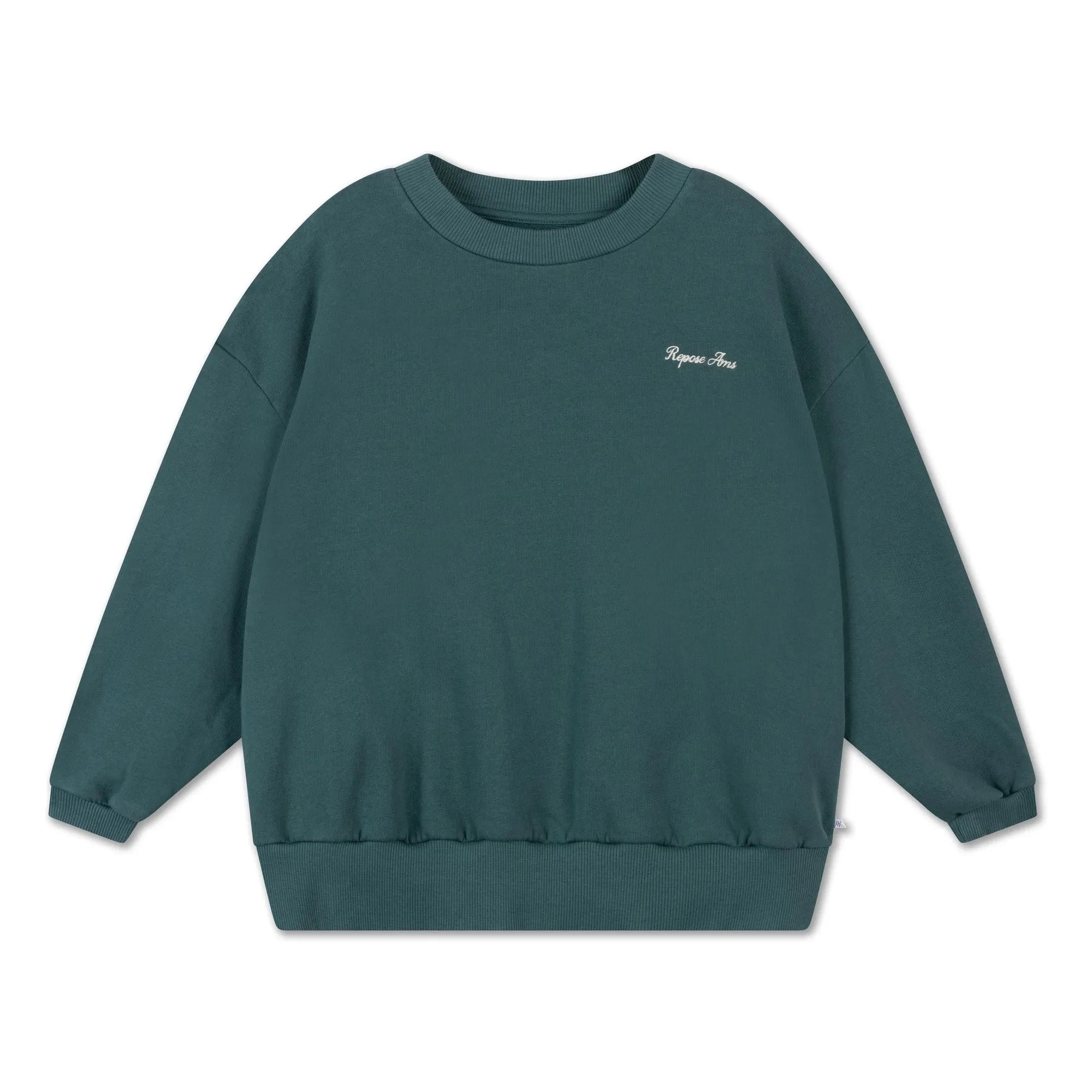 Repose AMS - Cozydrop Logolu Sweat Organik Pamuk | Yeşil