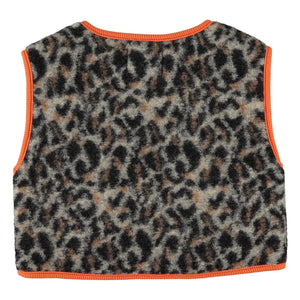 Piupiuchick - Leopar Sherpa Kolsuz Ceket | Bej