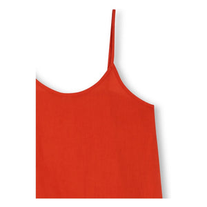 Zadig & Voltaire – Geknöpftes Rüschenkleid | Blutorange