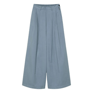 Pomandère – Hose aus Baumwollgabardine | Grau-Blau