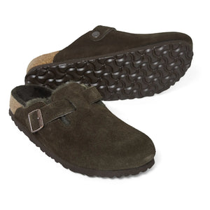 BIRKENSTOCK - Boston Shearling Slippers - Adult Collection | Brown